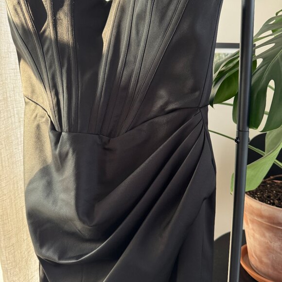 HOUSE OF CB Loretta Off-Shoulder Corset Satin Dress – Size L - Picture 12 of 15